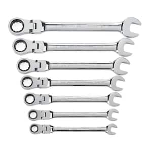 SAE Flex Combination Ratcheting Wrench Set (7-Piece)