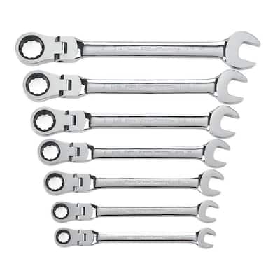 GEARWRENCH SAE Flex Combination Ratcheting Wrench Set (7
