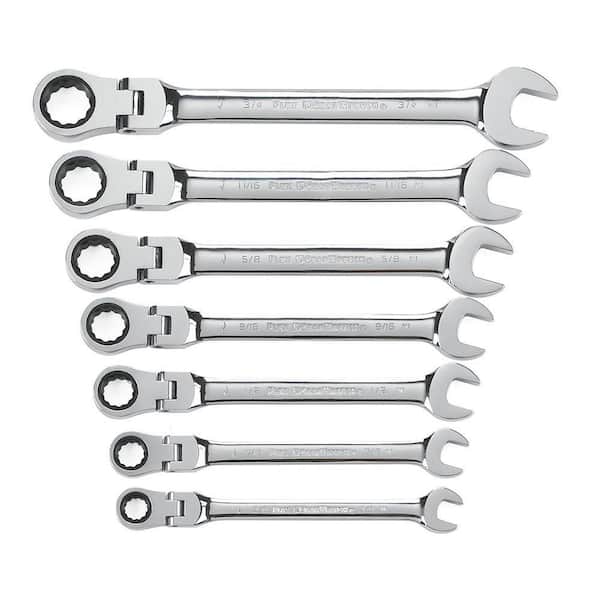 GEARWRENCH SAE Flex Combination Ratcheting Wrench Set (7-Piece)