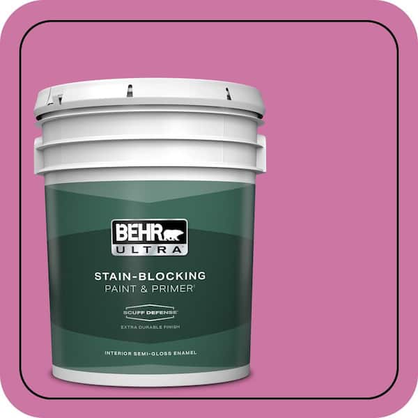 BEHR ULTRA 5 gal. #P120-4 Heart Breaker Extra Durable Semi-Gloss Enamel Interior Paint & Primer
