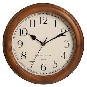 Seiko Wood Frame 11.5 in. Wall Clock QXA522BLH - The Home Depot