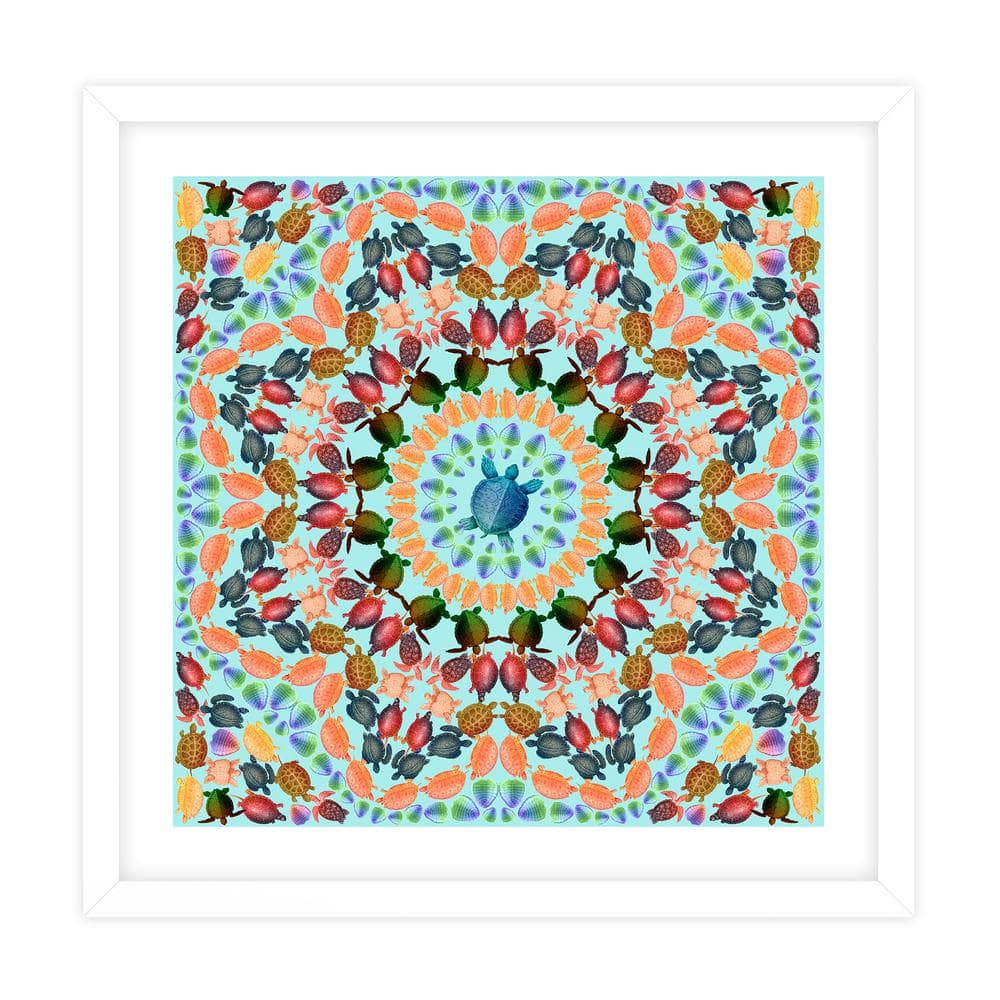 Nature Kaleidoscopes Framed Animal Art Print 34 in. x 34 in.