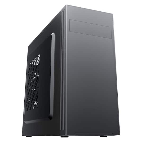 ATX Mid Tower Case with USB 3.0, 5.25 in. ODD Support, Pre-Installed Fans, Classic Retro Design, Black