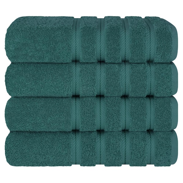 Bath Towel Set, 4-Piece 100% Turkish Cotton Bath Towels, 27 x 54 in. S