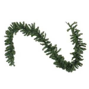 9 ft. x 10 in. Pre-Lit LED Canadian Pine Artificial Christmas Garland with Clear Lights