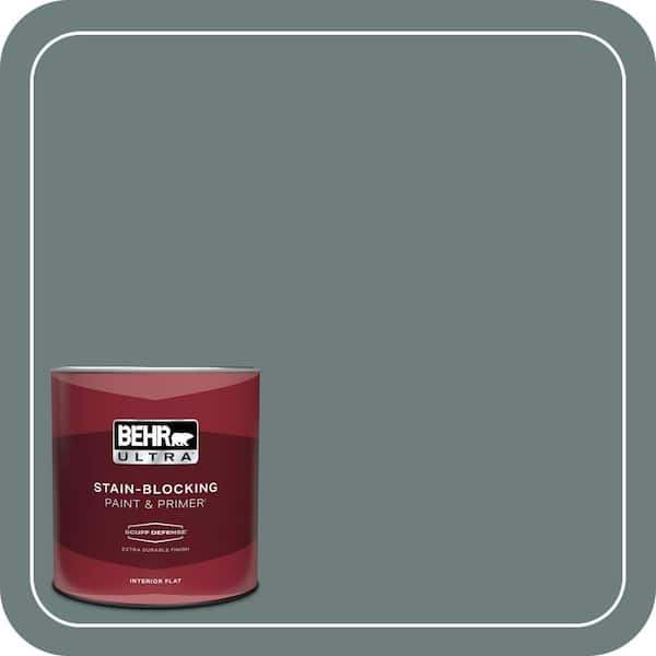 BEHR ULTRA 1 qt. #N440-5 Coney Island Extra Durable Flat Interior Paint & Primer