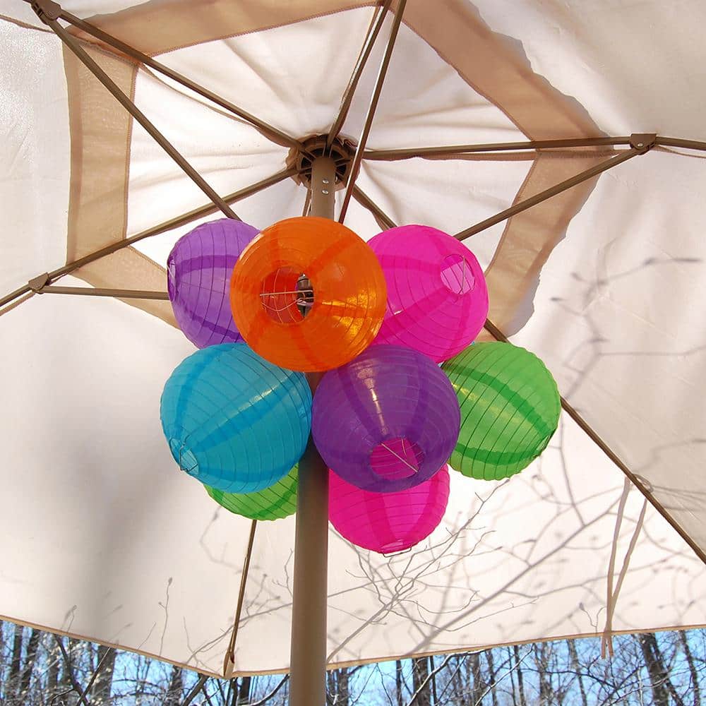 Battery Operated Multicolor Nylon LED Outdoor Lantern String Lights