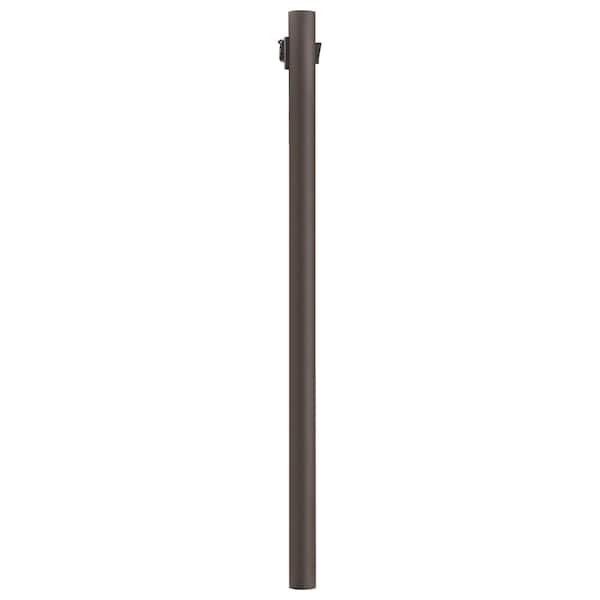 7 ft. Bronze Outdoor Direct Burial Lamp Post with Convenience Outlet and Dusk to Dawn Photo Sensor fits 3 in. Post Top