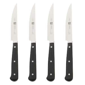 Porterhouse 4.5in Stainless Steel Full Tang fine edge Steak knife with plastic handle, Set of 4