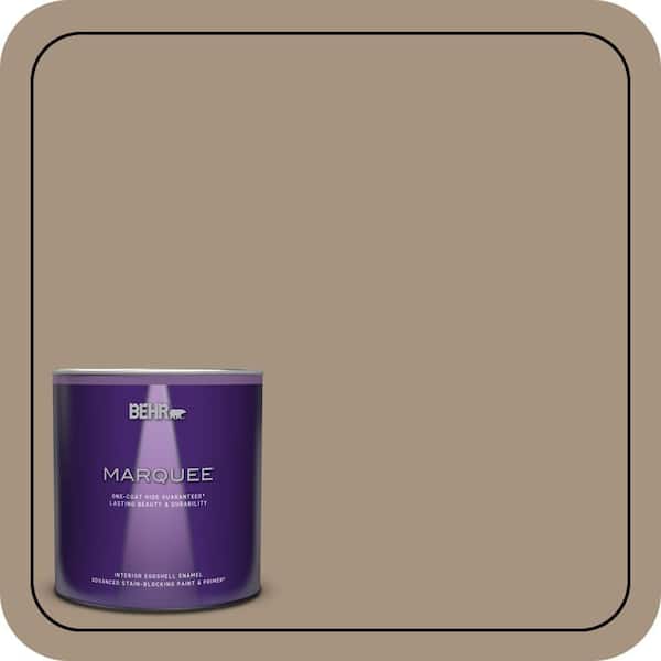 BEHR MARQUEE 1 qt. #PPU7-05 Pure Earth One-Coat Hide Eggshell Enamel Interior Paint & Primer