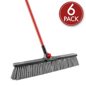 24 in. Rough Sweep Push Broom Set Clamp-Style (6-Pack)