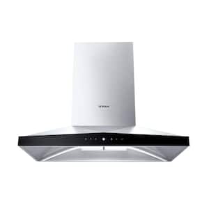 36 in. Powerful Convertible Wall Mount Range Hood with LED and Turbo Mode in Stainless Steel