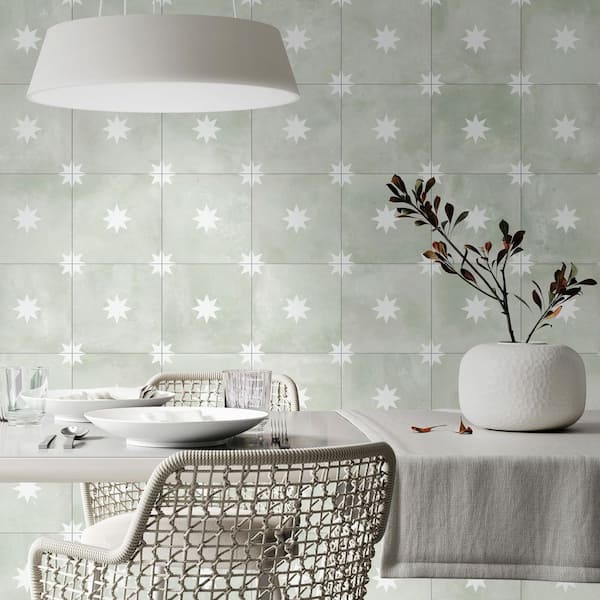 Starlight Sage 17 in. x 17 in. Porcelain Floor and Wall Tile (14.77 sq. ft. /Case)