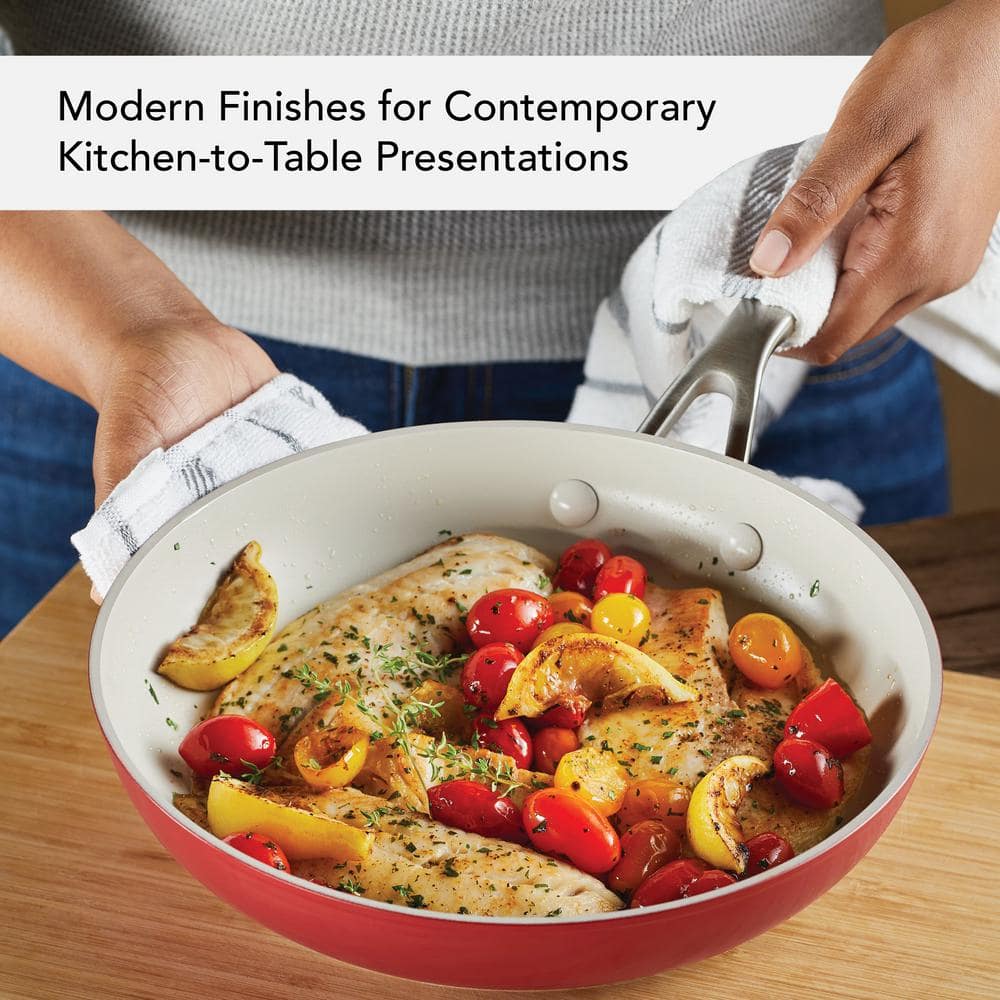 Empire Red 10" Aluminum Ceramic Nonstick Frying Pan