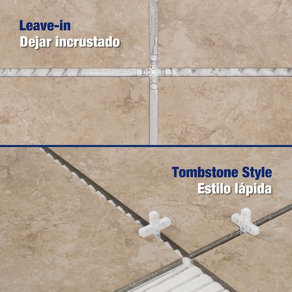 1/4 in. Hard Tile Spacers for Traditional or Leave-In Installation (200-Pack)