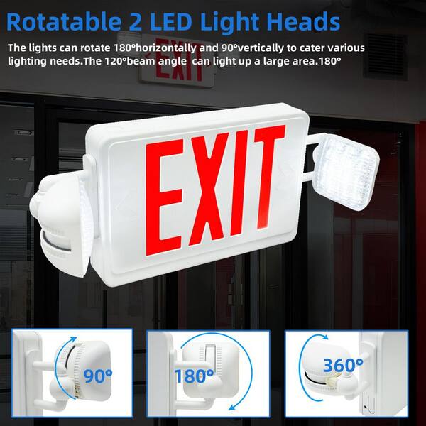 Honbei 20-Watt Equivalent 120-277-Volt Integrated LED Emergency