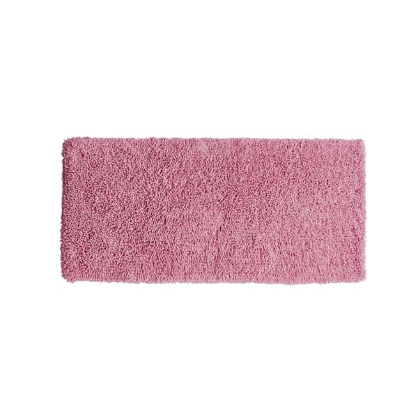 HOME WEAVERS INC Fantasia Bath Rug 100% Cotton Bath Rugs Set, 21 in. x54 in. Runner, Pink