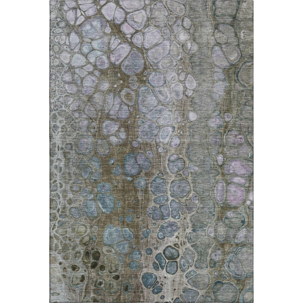 Mayfield Premium Machine Washable Abstract AMF1940 Brown 9 ft. x 12 ft. Area Rug price history on PriceWatchPro