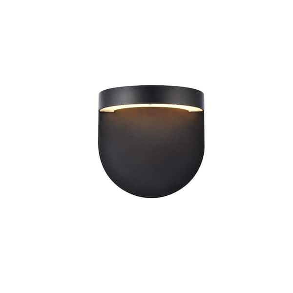 Unbranded Timeless Home 1-Light Irregular Black LED Outdoor Wall Sconce