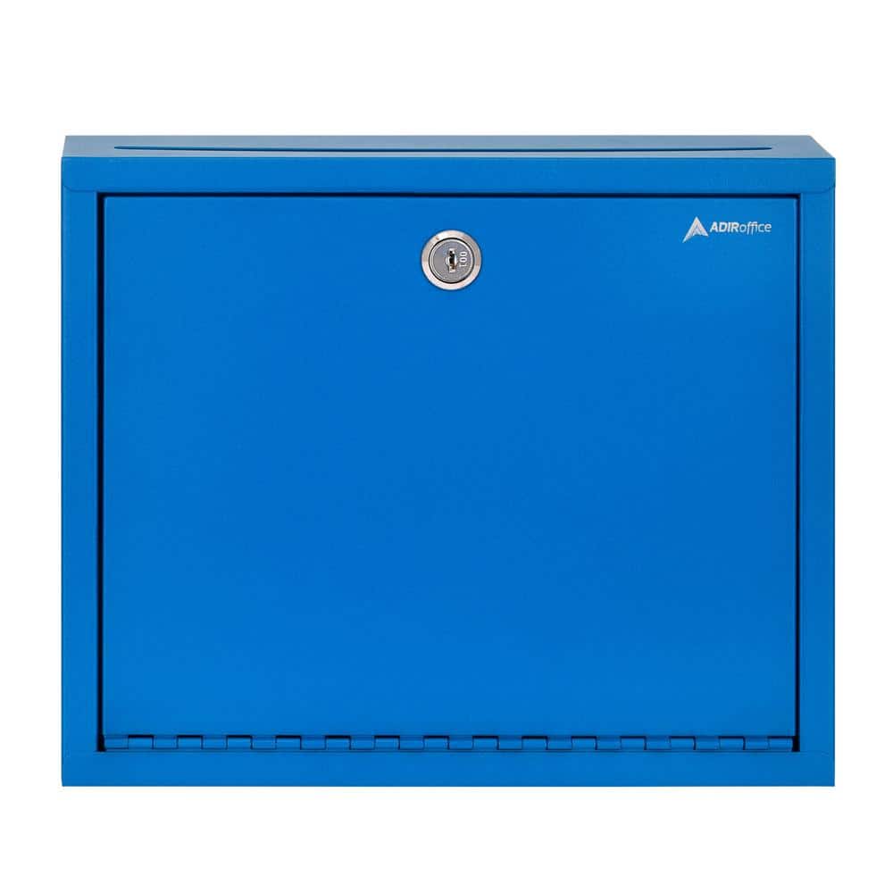 Large Size Blue Steel Multi-Purpose Drop Box Mailbox
