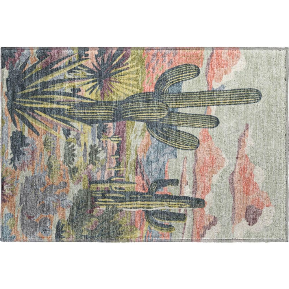 Mayfield Premium Machine Washable Abstract AMF2496 Celery 3 ft. x 4 ft. Area Rug price history on PriceWatchPro