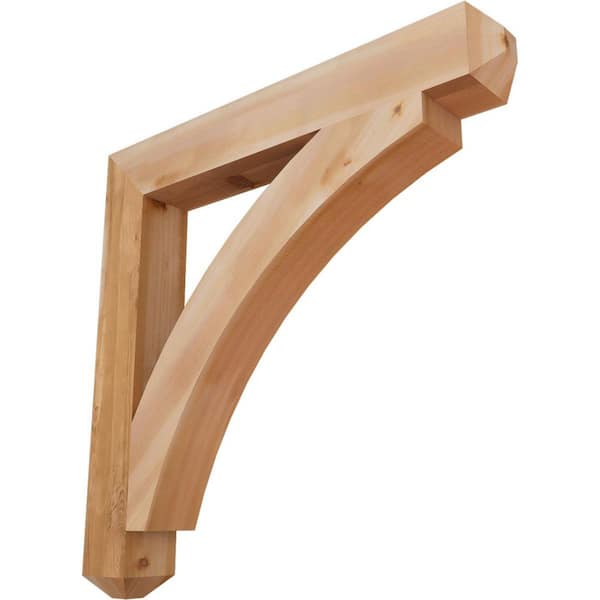 Ekena Millwork 5.5 in. x 44 in. x 44 in. Western Red Cedar Thorton Craftsman Smooth Bracket