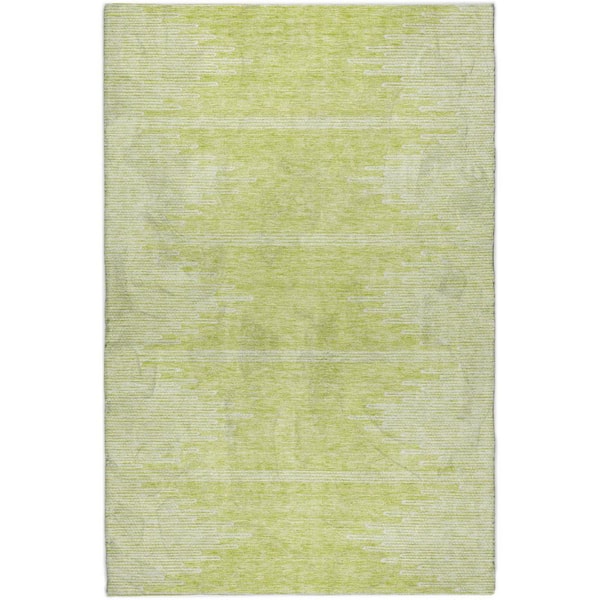 Dream Shag Premium Machine Washable Abstract ADS647 Aloe 10 ft. x 14 ft. Area Rug