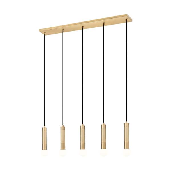 Stari 5 light Modern Gold Chandelier for Indoor Use with No Bulbs Included