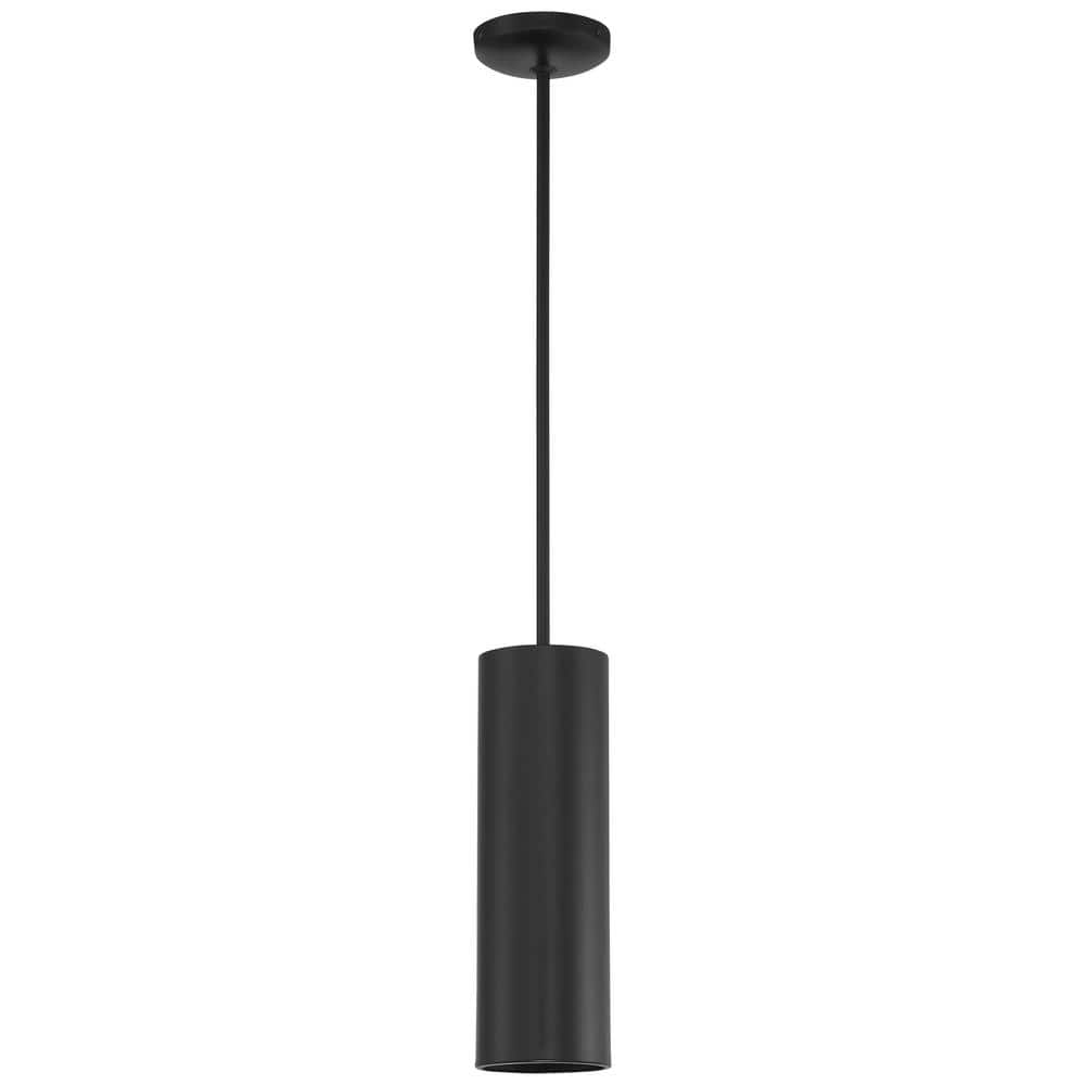 Pilson Matte Black Contemporary LED Pendant Light 14.5"