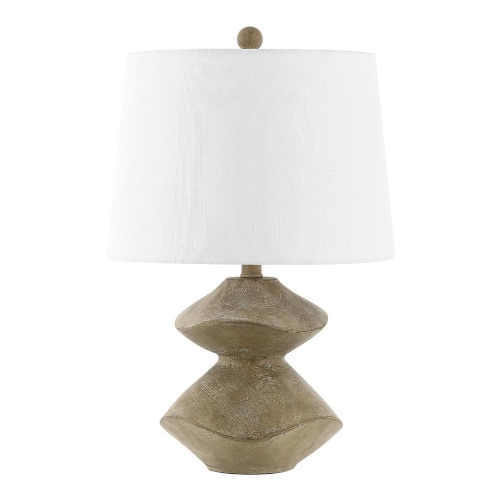 Rustic Brown Iron Abstract Table Lamp with Empire Shade