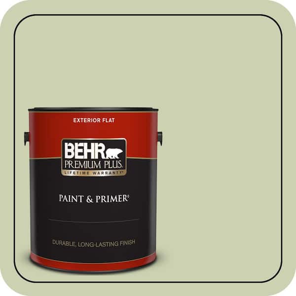 BEHR PREMIUM PLUS 1 gal. #ECC-12-2 Meadow Glen Flat Exterior Paint & Primer
