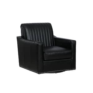 Callum Black Swivel Accent Chair