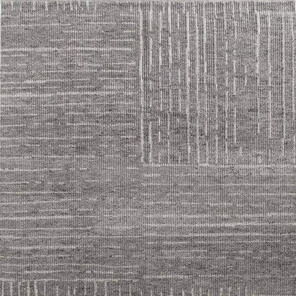 Gray, Ivory Plaid 6 ft. x 9 ft. Area Rug
