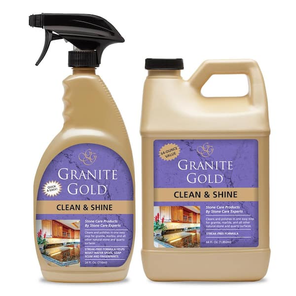 Granite Gold 88 oz. Clean and Shine Spray Countertop Polish and Cleaner Value Pack for Granite, Marble, Quartz and More (2-Pack)