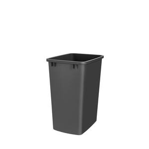 14.375 in. x 17.875 in. Black Quart Plastic Replacement Waste Container