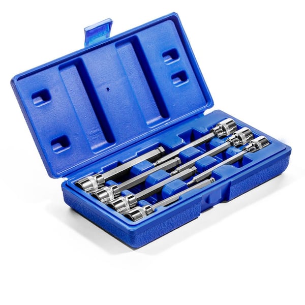 Metric MM Ball End Long Standard Allen Hex Bit Socket Set (7-Piece)