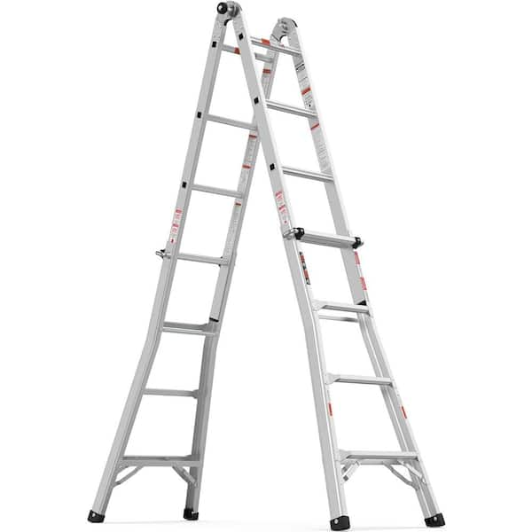 17ft Aluminum Folding Scaffold Ladder With A Framed Construction