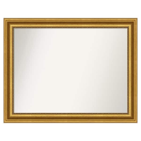Amanti Art Parlor Gold 41.75 in. W x 32.75 in. H Custom Non-Beveled Recycled Polystyrene Framed Bathroom Vanity Wall Mirror