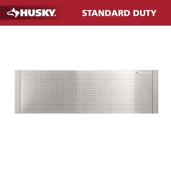 52 in. W to 72 in. W Stainless Steel Adjustable Pegboard