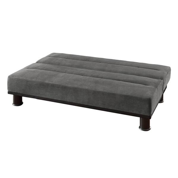 Grayson 70.5 in. Armless Microfiber Upholstered Rectangle Sofa in