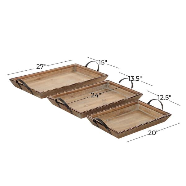 13 Wooden Tray by Make Market in Brown | 13.38 x 10.24 x 2.56 | Michaels