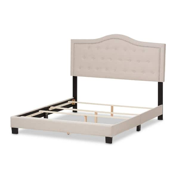 Baxton Studio Emerson Beige Fabric Upholstered Full Bed 28862 7442