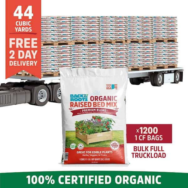 Organic Bulk Raised Bed Soil Truckload (1200 1 cu. ft. Bags)