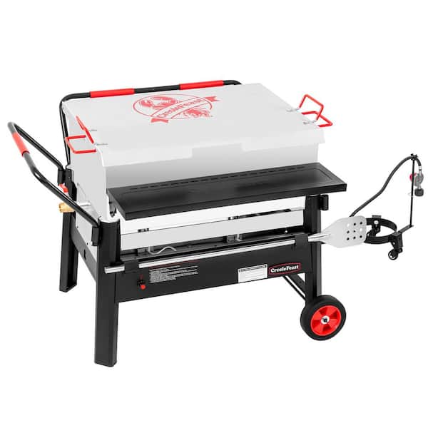 150 Qt. Double Sack Crawfish Boiler Outdoor Stove Propane Gas Grill Cooker in Black