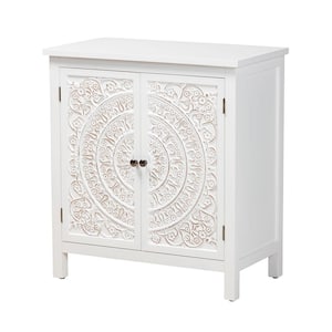 Yelena White 2-Door Storage Cabinet