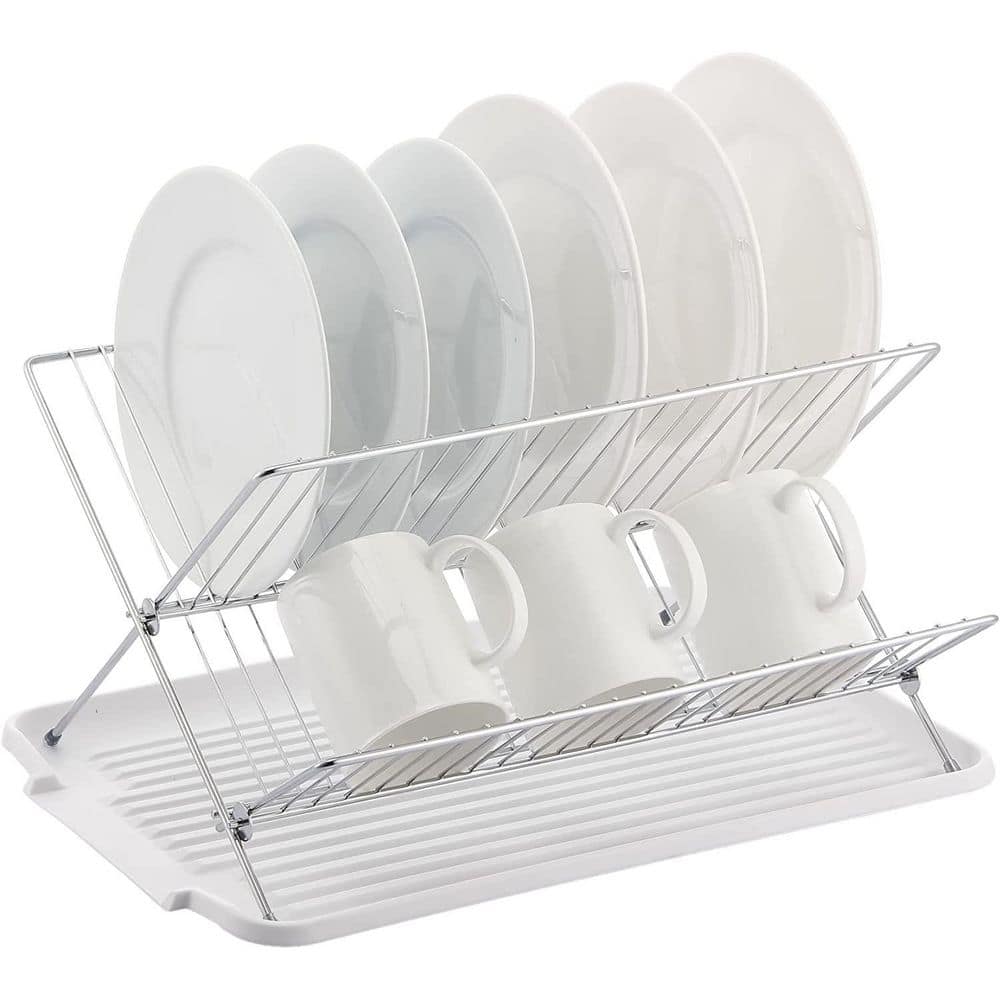 7 code Large Dish Drying Rack, 2-Tier Dish Racks for Kitchen Counter,  Detachable Large Capacity Dish Drainer Organizer with Utensil Holder, Dish  Drying Rack with Drain Board, White - Yahoo Shopping