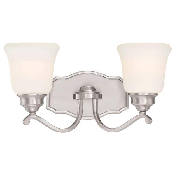 Minka Lavery Savannah Row 2 Light Brushed Nickel Bath Light