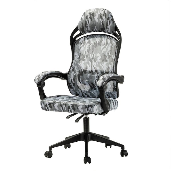 JASMODER Gray Mesh Acrylic Frame Ergonomic Chair