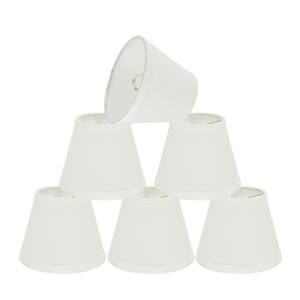 5 in. x 4 in. Off White Hardback Empire Lamp Shade (6-Pack)