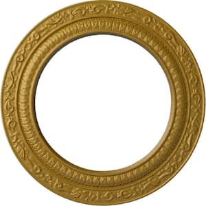 12 in. x 8 in. I.D. x 1/2 in. Andrea Urethane Ceiling Medallion (Fits Canopies upto 8 in.), Pharaohs Gold